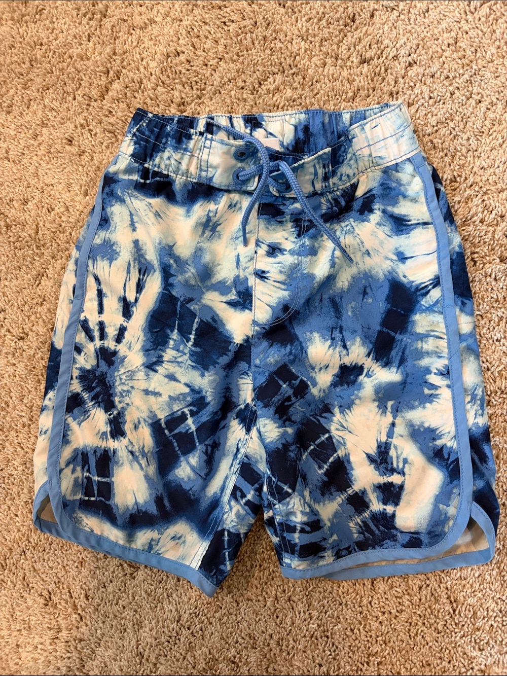 2 GAP Blue and White Tie-Dye Athletic Shorts